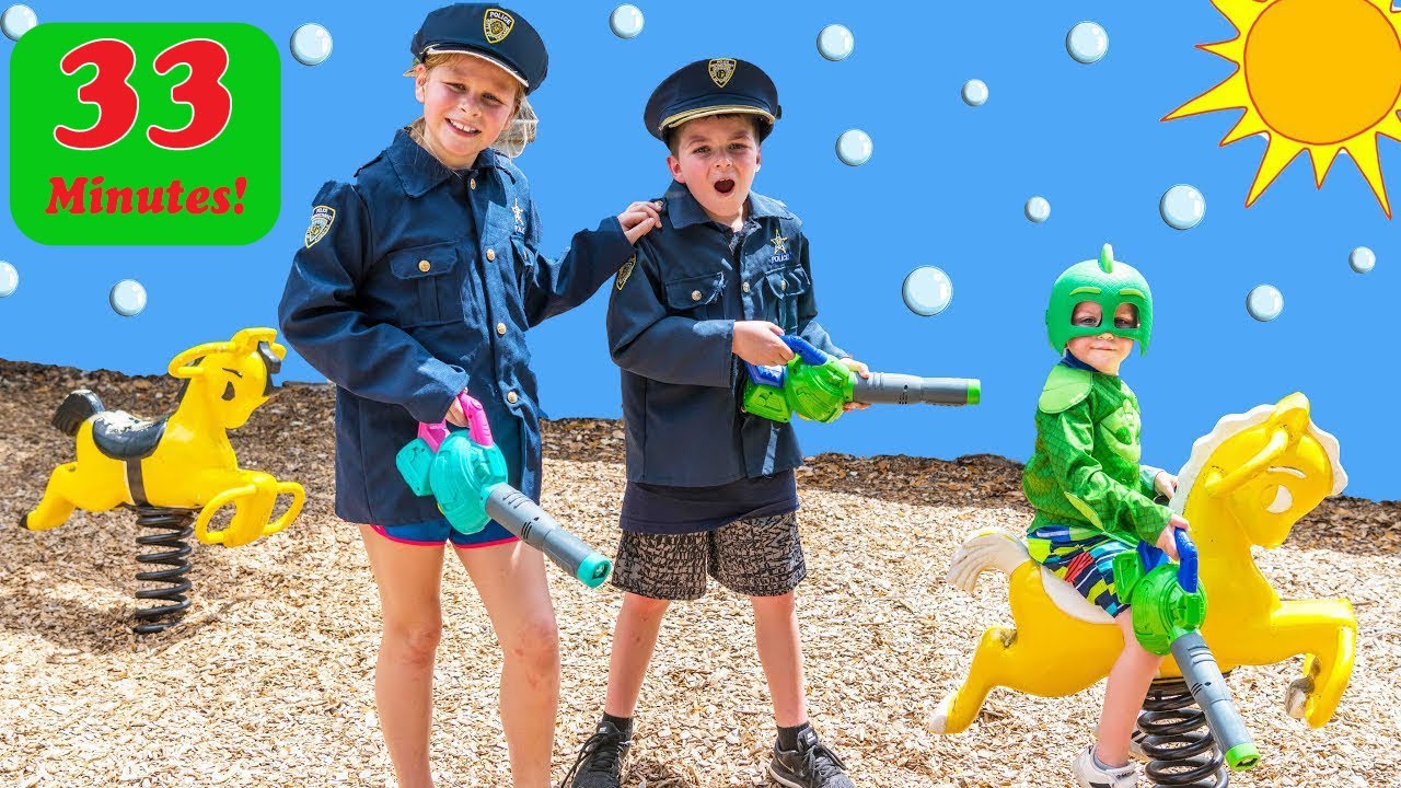 Assistant and BatBoy Ryan are Bubble Patrol and Hunt PJ Masks
