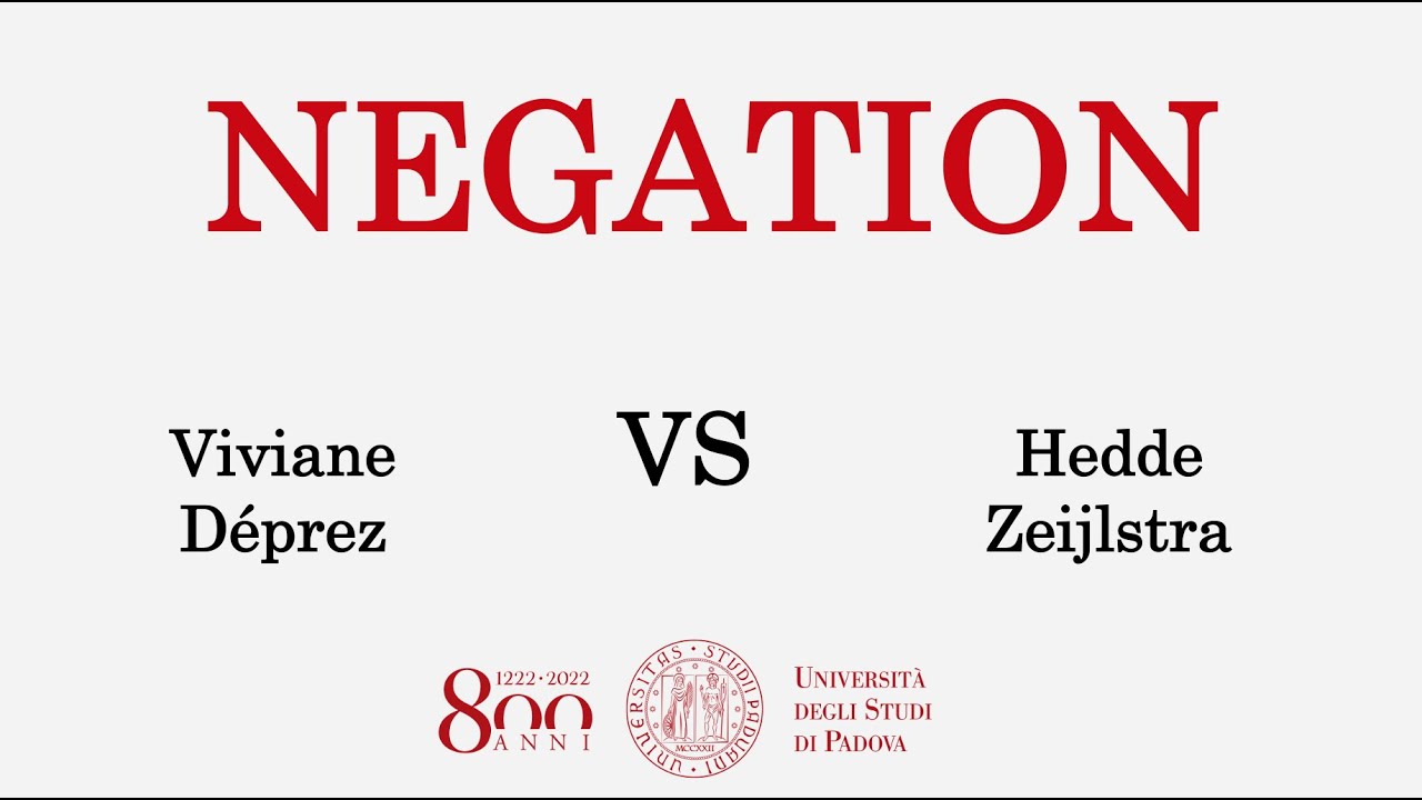 22/10/20 Viviane Déprez and Hedde Zeijlstra go into negation. Moderator: Chiara Gianollo