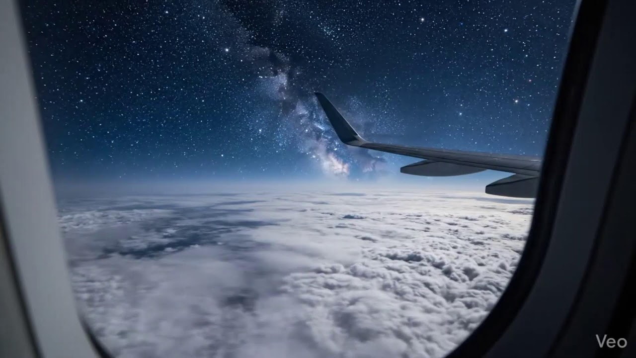 Window Seat View: Stunning Sunset During Flight | Live Stream