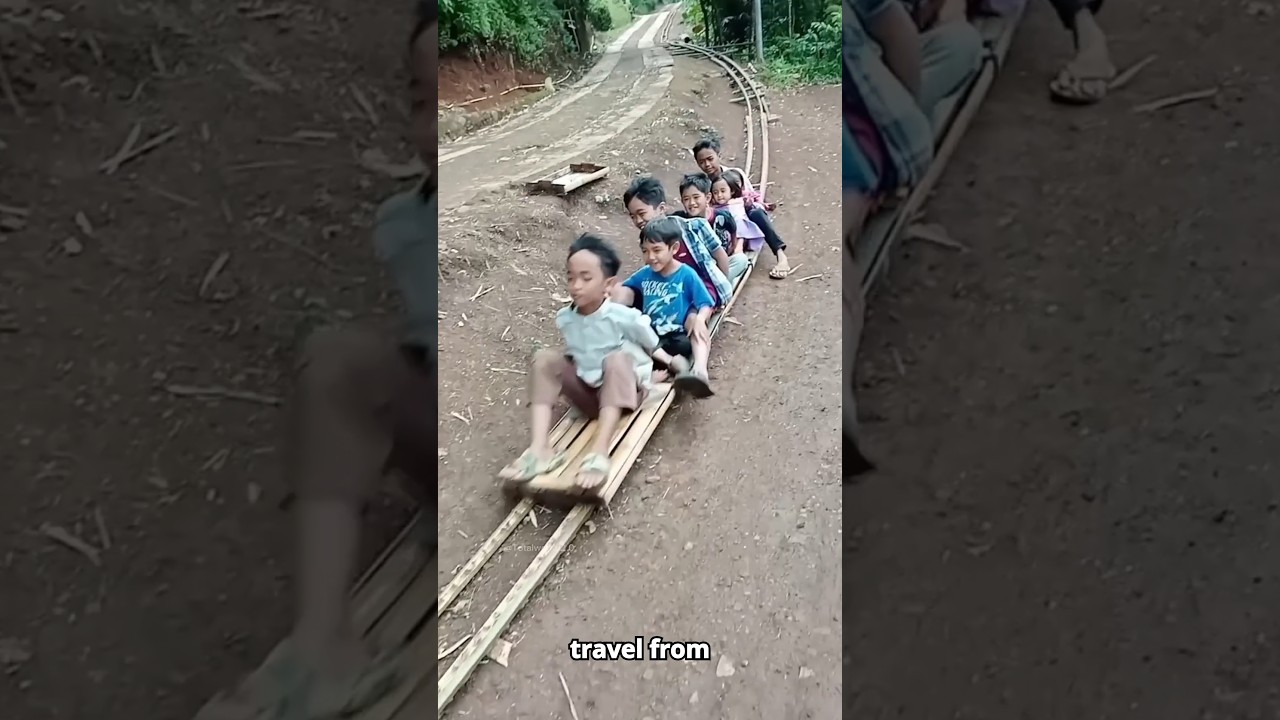 Indonesia's UNIQUE Bamboo Transportation System! #shortsvideo