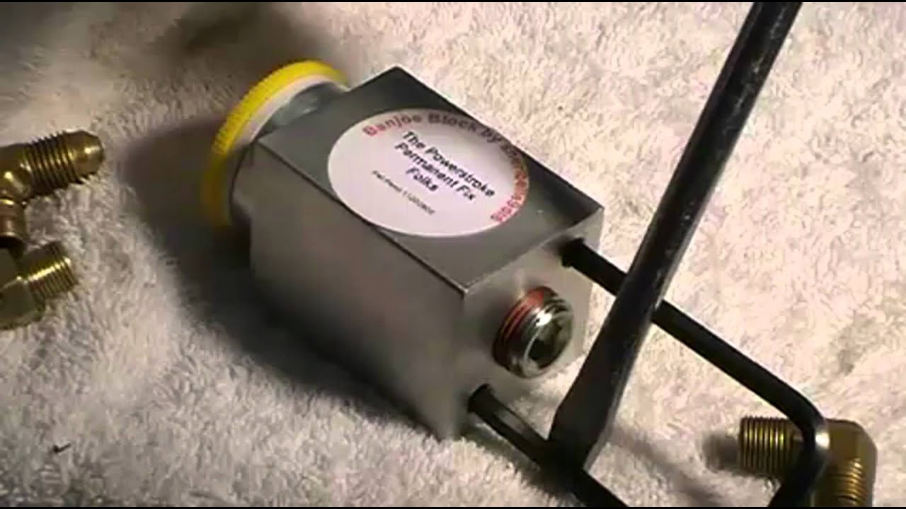 1997 powerstroke banjoe block install  fuel pump upgrade