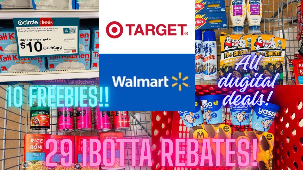 Потрясающая цифровая коллекция Walmart и Target! 10 бесплатных товаров! 29 скидок IBOTTA! Скидка ...