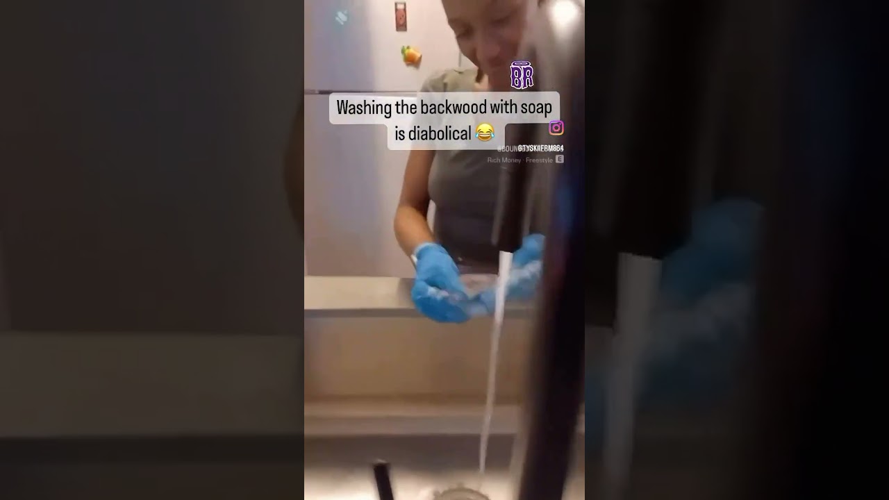 WASHING OFF BACKWOOD WITH SOAP🤣🪵 #funny #recommended #shorts