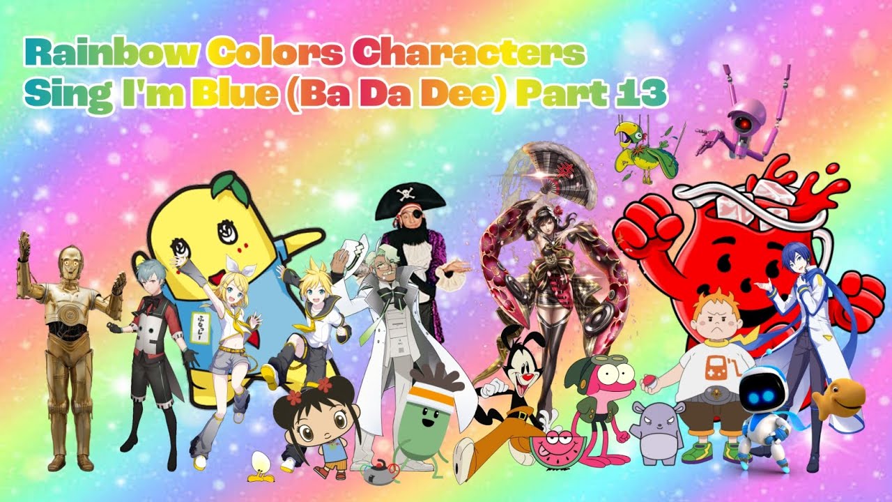 🌈 Rainbow Colors Characters Sing I'm Blue (Da Ba Dee) Part 13🌈