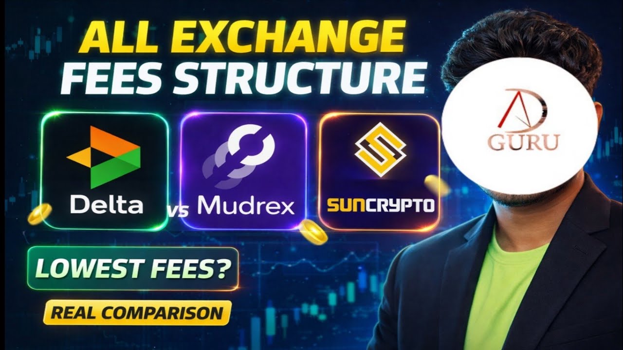 Mudrex vs SunCrypto vs Delta Exchange | Fees Structure Comparison 2025 🔥