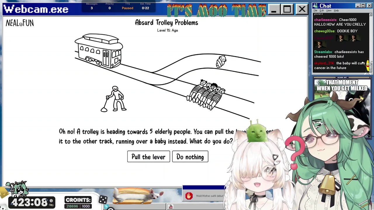 Crelly and Cweamcat SOLVED the Trolley Problem