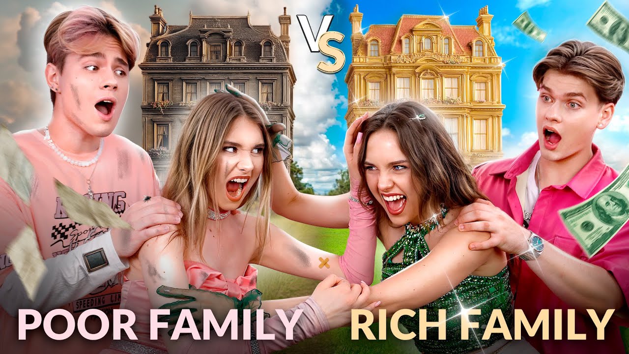 Gazdag család vs szegény család szomszédok lettek! Jó lány vs rossz lány