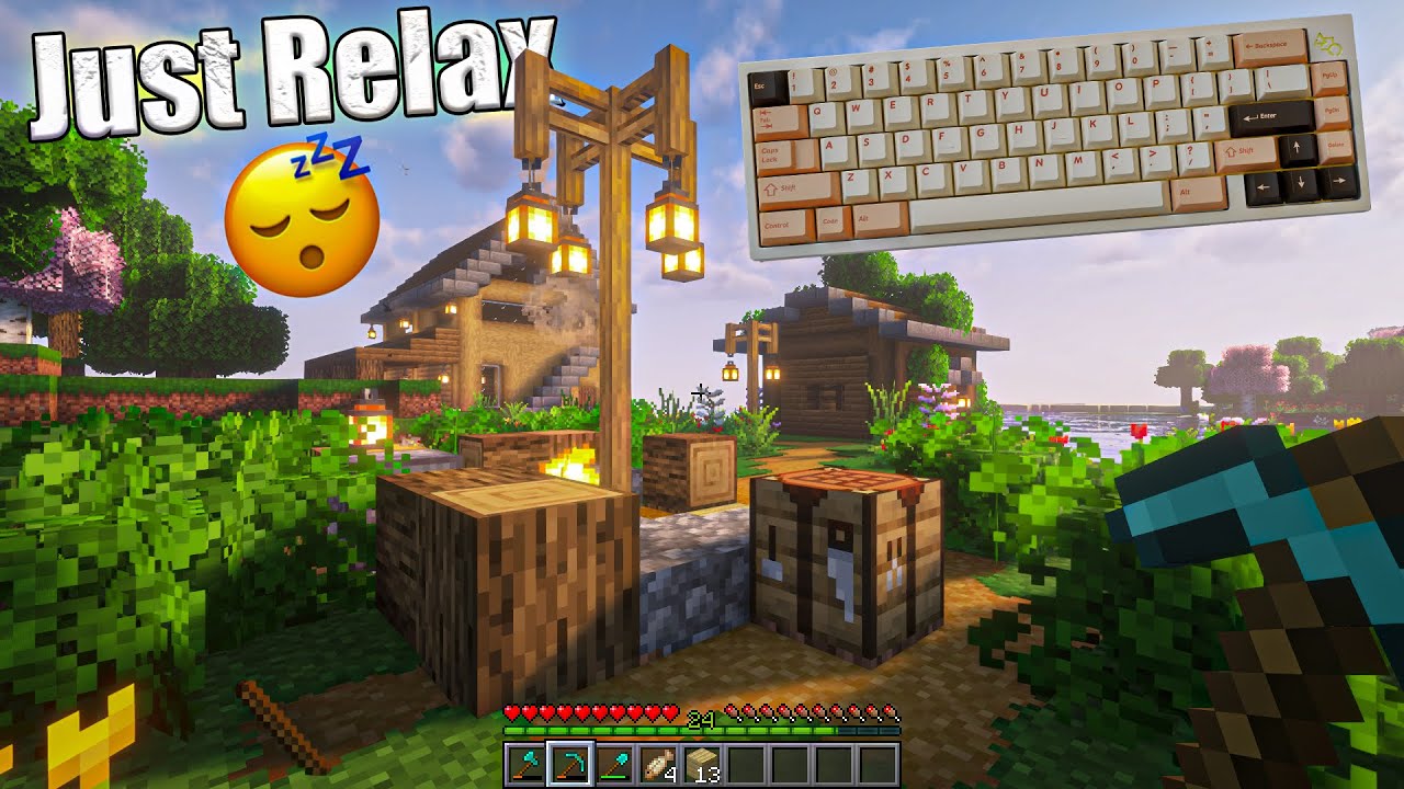 Minecraft ASMR ✨ Relaxing Keyboard Sounds 🎶 No talking