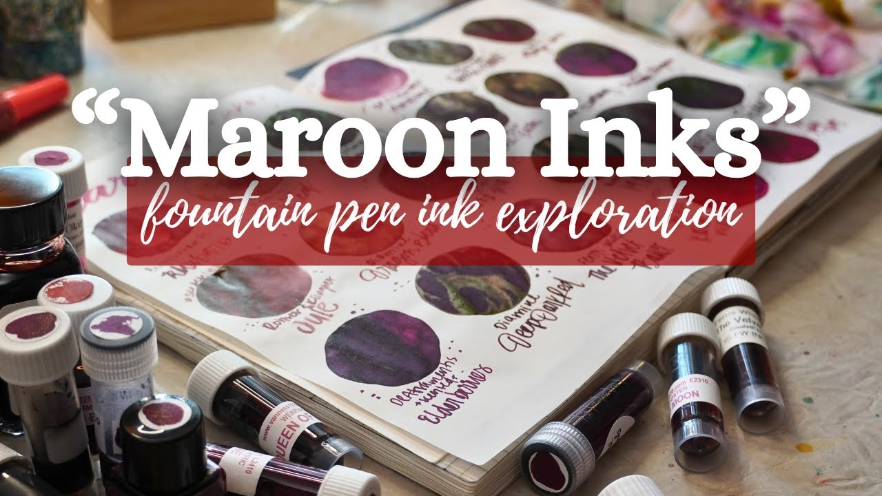🍷 Исследование чернил для перьевой ручки Maroon (тёмно-красного) — Сезон 3