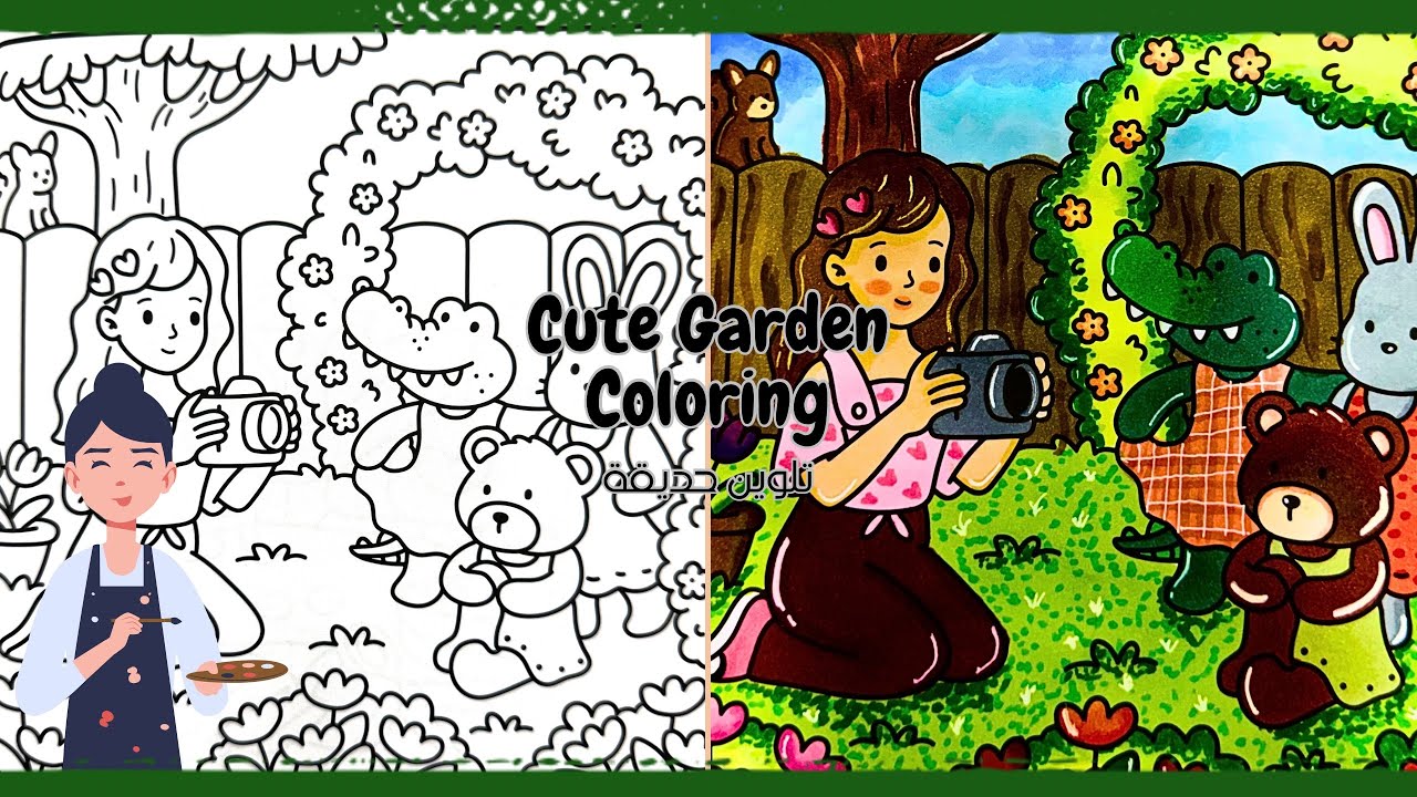 Coloring Cute Characters with Alcohol Markers | تلوين شخصيات كيوت بالماركرز 🐻🐰🐊