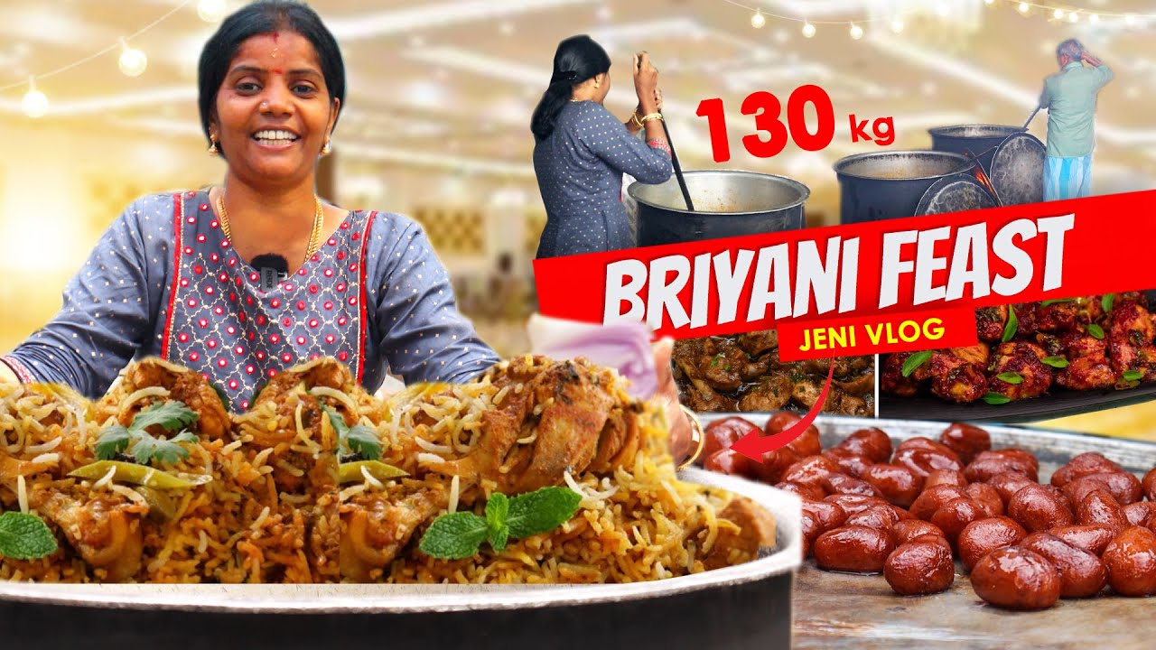 Full day Vlog @ Function |400 பேருக்கு பிரமாண்ட சமையல் | Briyani Feast | Day in my life | Jeni