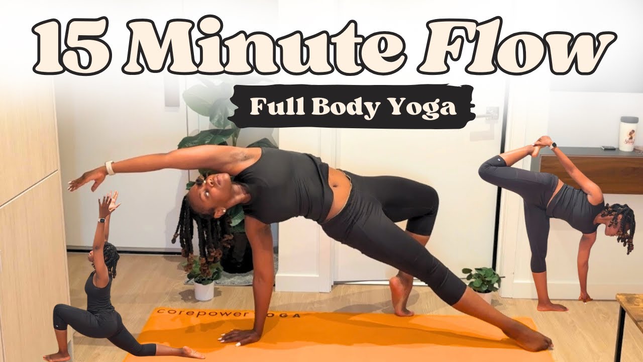 15 Min Full Body INTERMEDIATE Yoga Flow | Strength, Balance & Flexibility | Black Woman Yoga Teacher