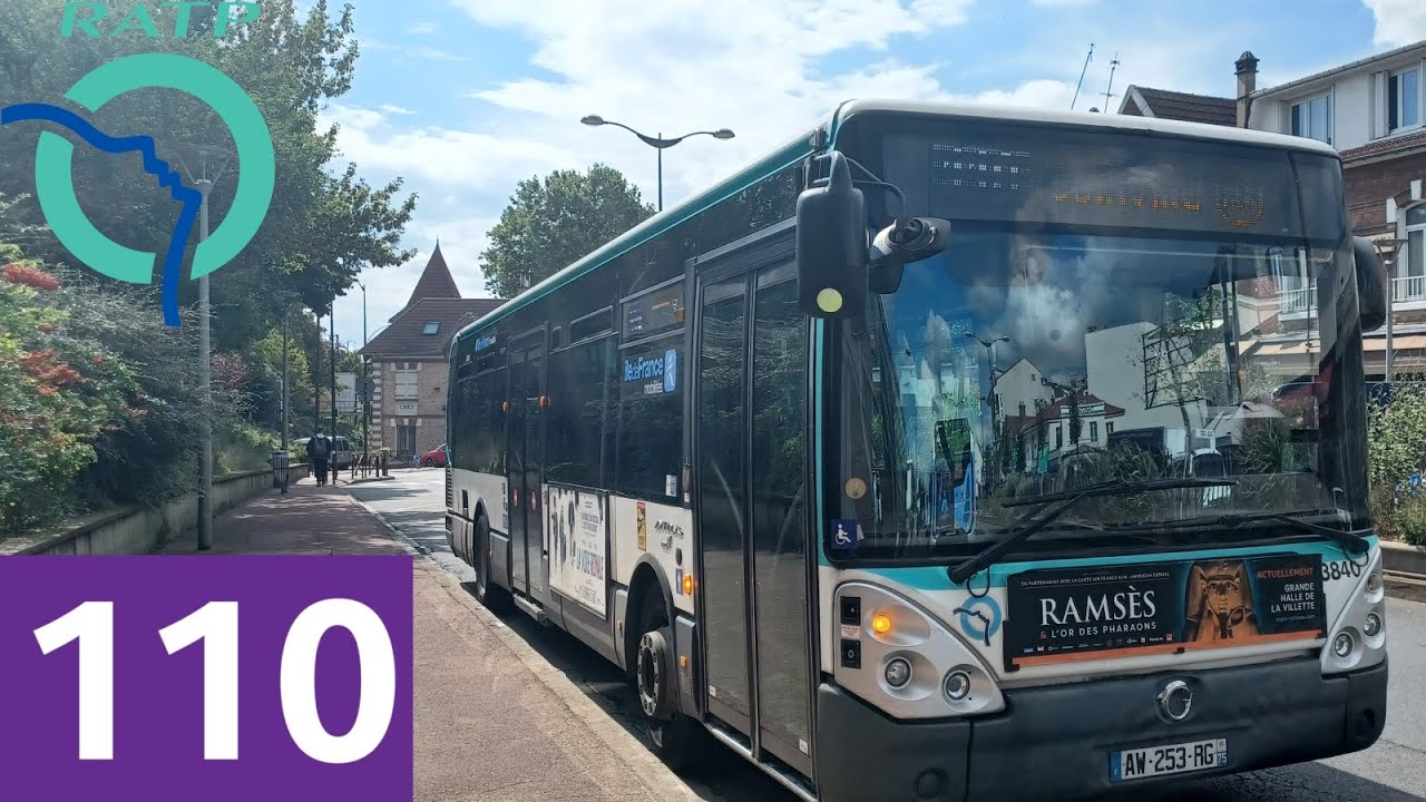 [RATP]Bus 110 Trajet entre Joinville le pont à Villiers Sur Marne Plessis Trévise en Citelis line