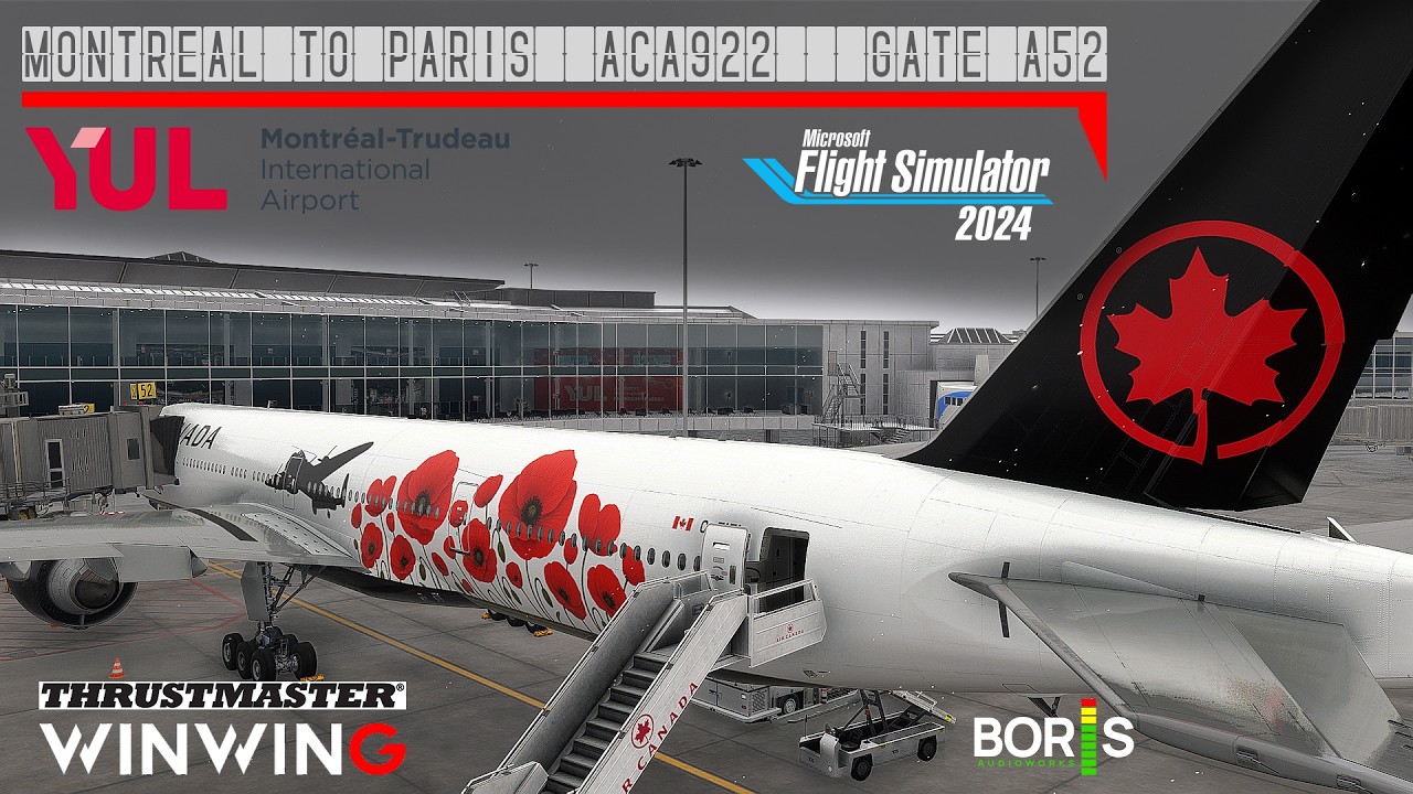 [Fr] [En] [Qc] Transatlantic 🔴 LIVE 🌍 ACA870 | MONTREAL → PARIS | VATSIM in a B777-300ER
