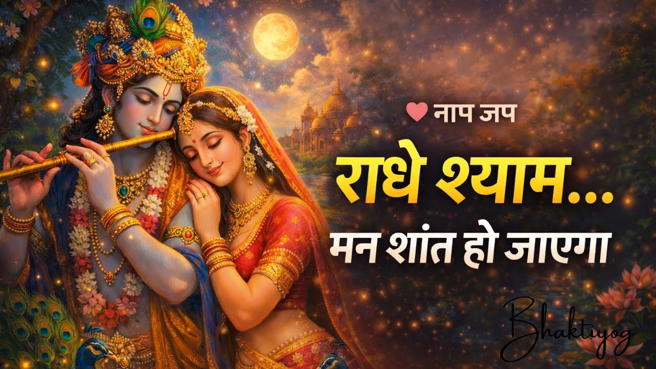 राधे श्याम नाम जप 🙏 मन शांत हो जाएगा | Peaceful Radha Krishna Bhajan#RadheShyam#NaamJap#BhajanShorts