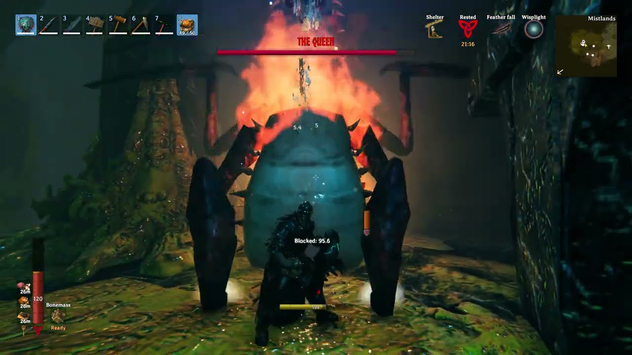 mistwalker sword combos vs queen boss: valheim mistlands
