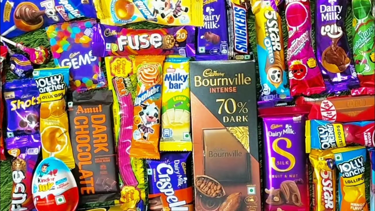 New Lot's of Candies Satisfying Video Asmr Unboxing Lollipop with Yummy Chocolate and candy Cutting