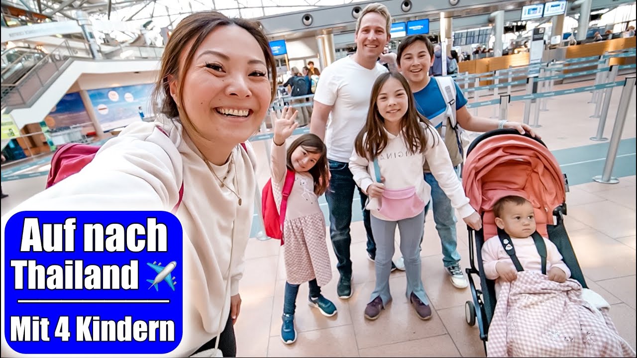 15 Std fliegen mit 4 Kindern nach Thailand ✈️ Besuch im Cockpit! Fernreise Asien | Mamiseelen