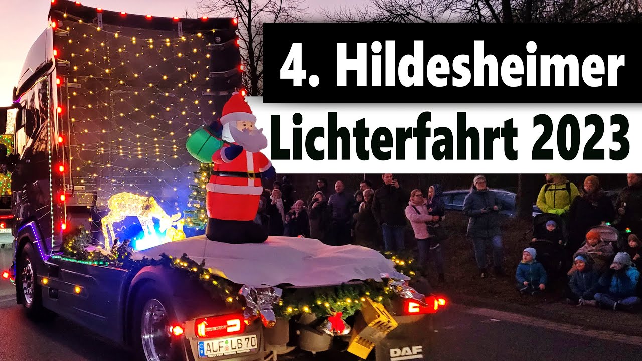 4. Hildesheimer Lichterfahrt (komplett) - Lichterfahrt Hildesheim 2023 - alle Fahrzeuge 4K