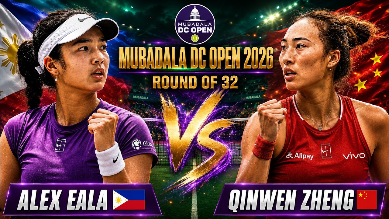 🔴LIVE! ALEX EALA VS QINWEN ZHENG 󠁯&bull;󠁏 2026 Mubadala DC Open &bull;󠁏 Round of 32  | Reaction and Watchalong
