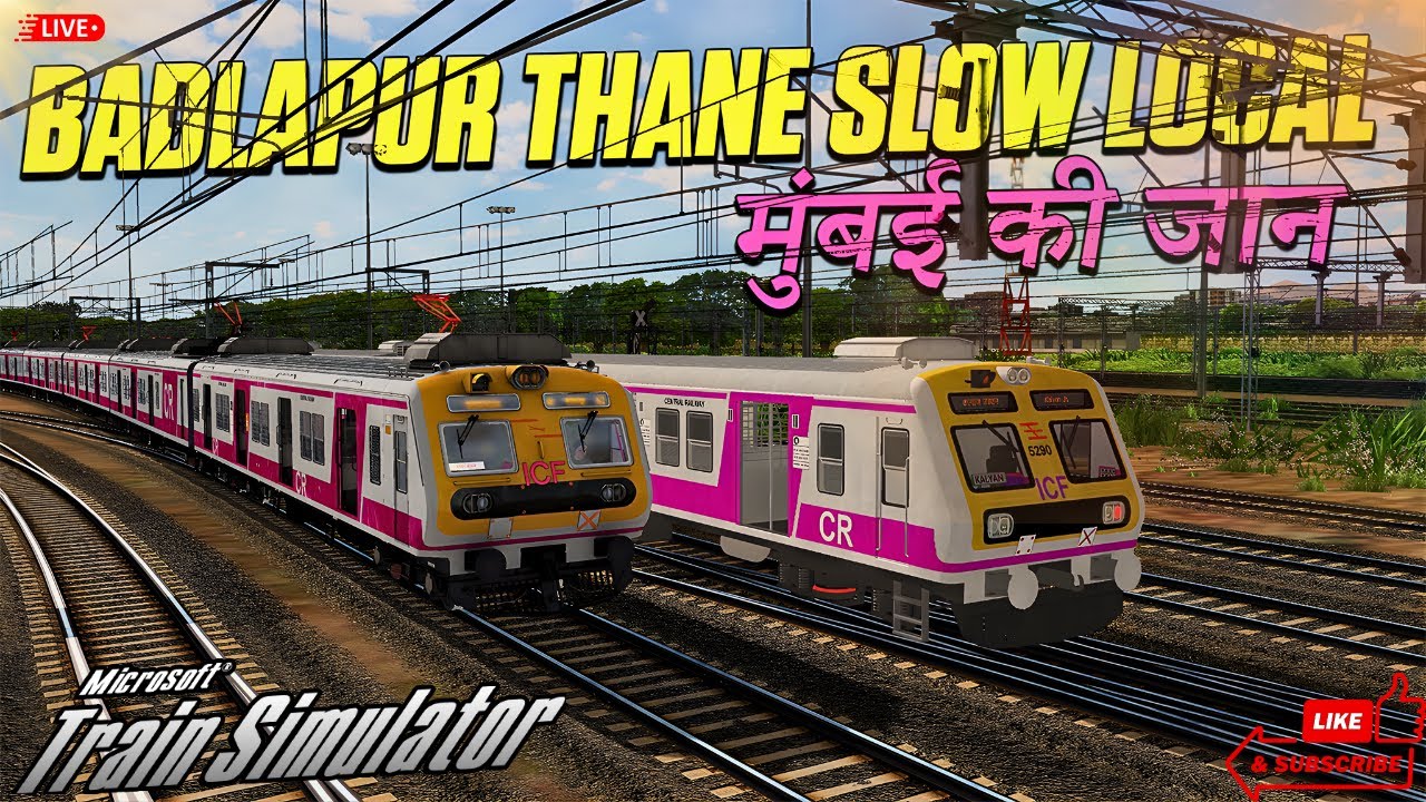 MUMBAI LOCAL TRAIN | 96230 BADLAPUR - THANE SLOW LOCAL | INDIAN TRAIN SIMULATOR