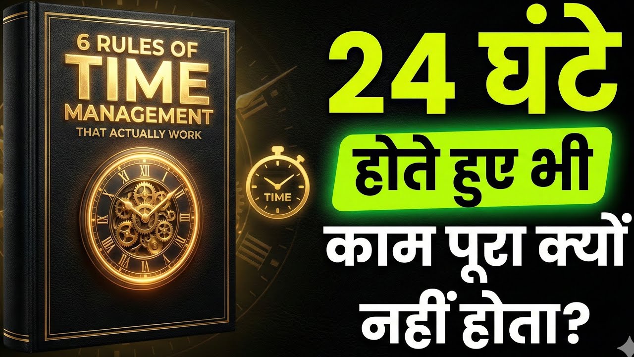 6 Rules of Time Management  | The 24 Hour Rule | Audiobook Summary in Hindi