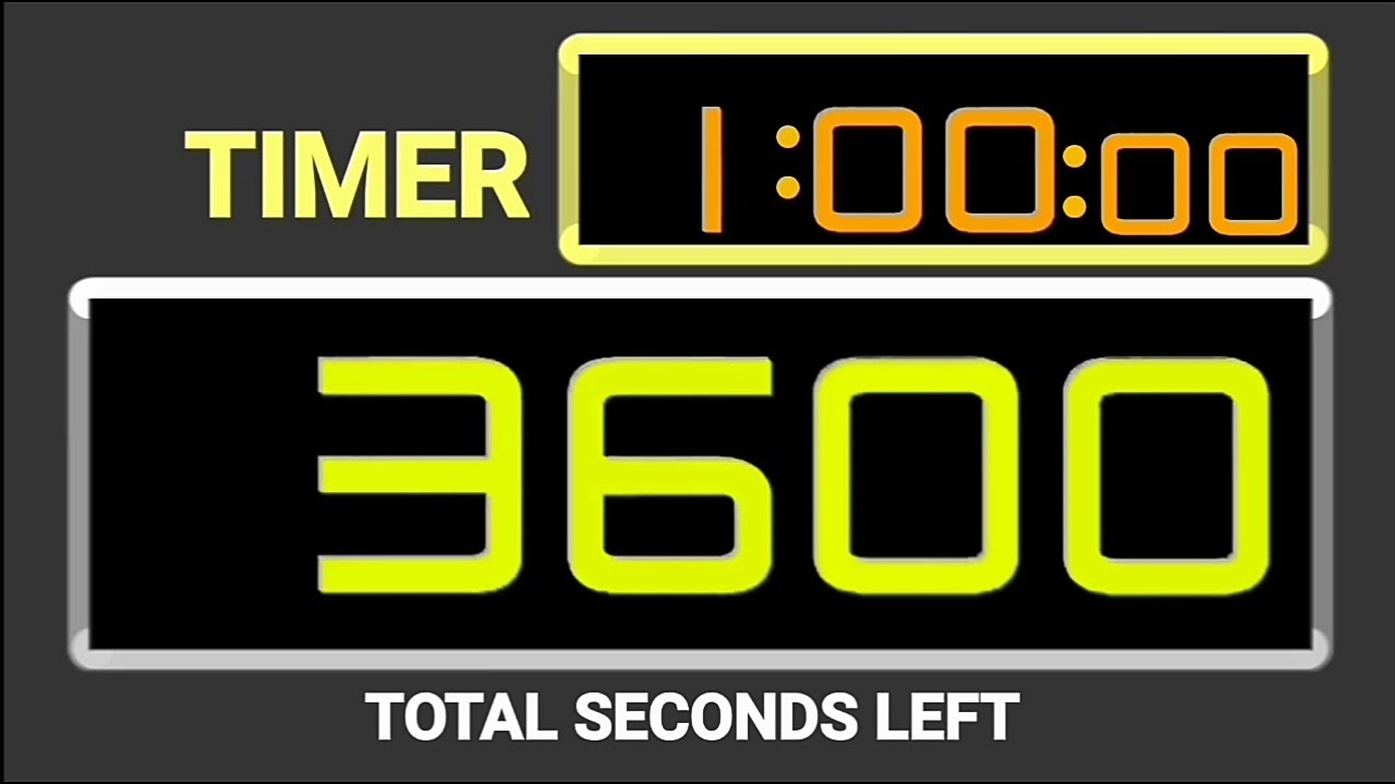 3,600 Seconds Countdown Timer (1 Hour Countdown Clock) Remix Similar BBC News (BBC Main menu) Ver.2