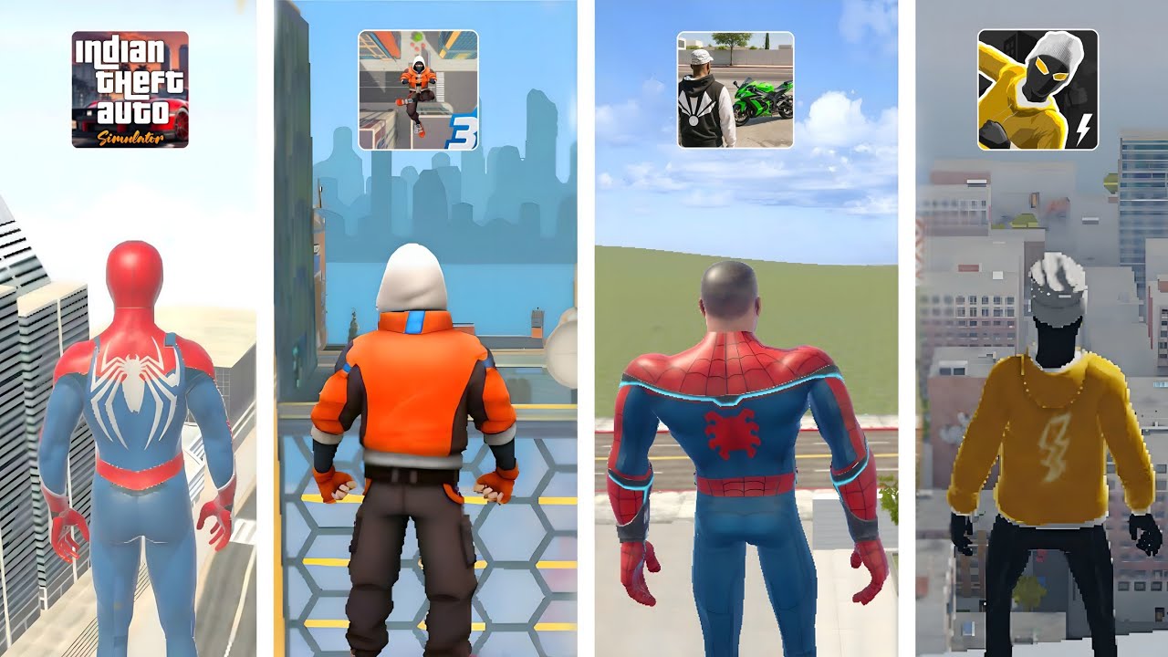 Spider-Man Jumping in All Indian GTA Games 🔥
