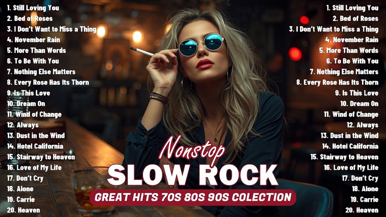 Nonstop Slow Rock Classics 70s 80s 90s 🎸 Scorpions, Aerosmith, Eagles, Bon Jovi, Led Zeppeli