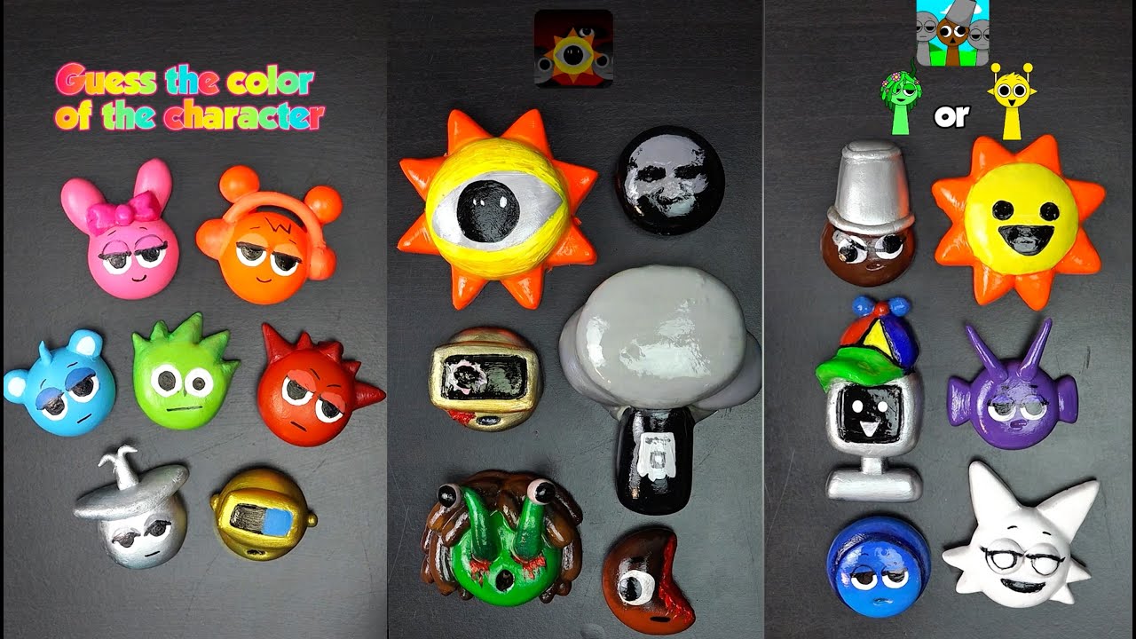 Guess the Mixed Colors Challenge Collection| Sprunki Horror Transformation squishy incredibox