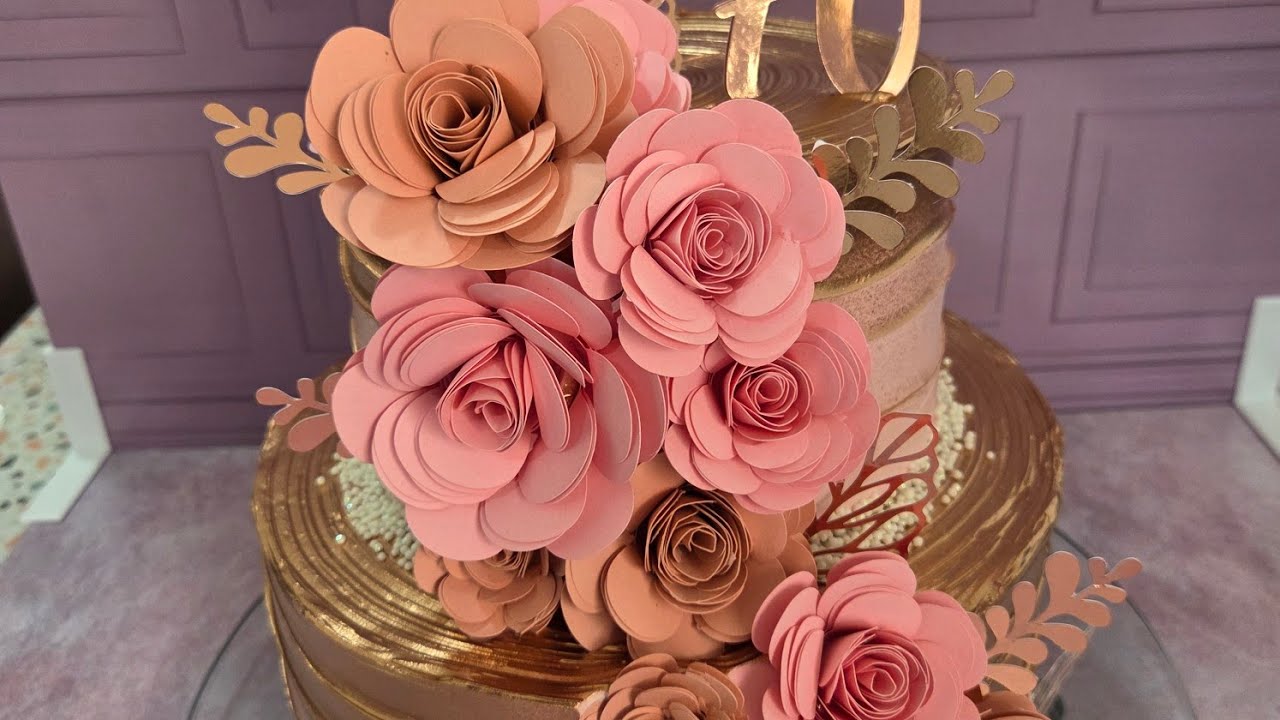 BOLO DE ANDAR MARAVILHOSOOO | ROSA SECO E ROSE GOLD | ATELIÊ DOCE 