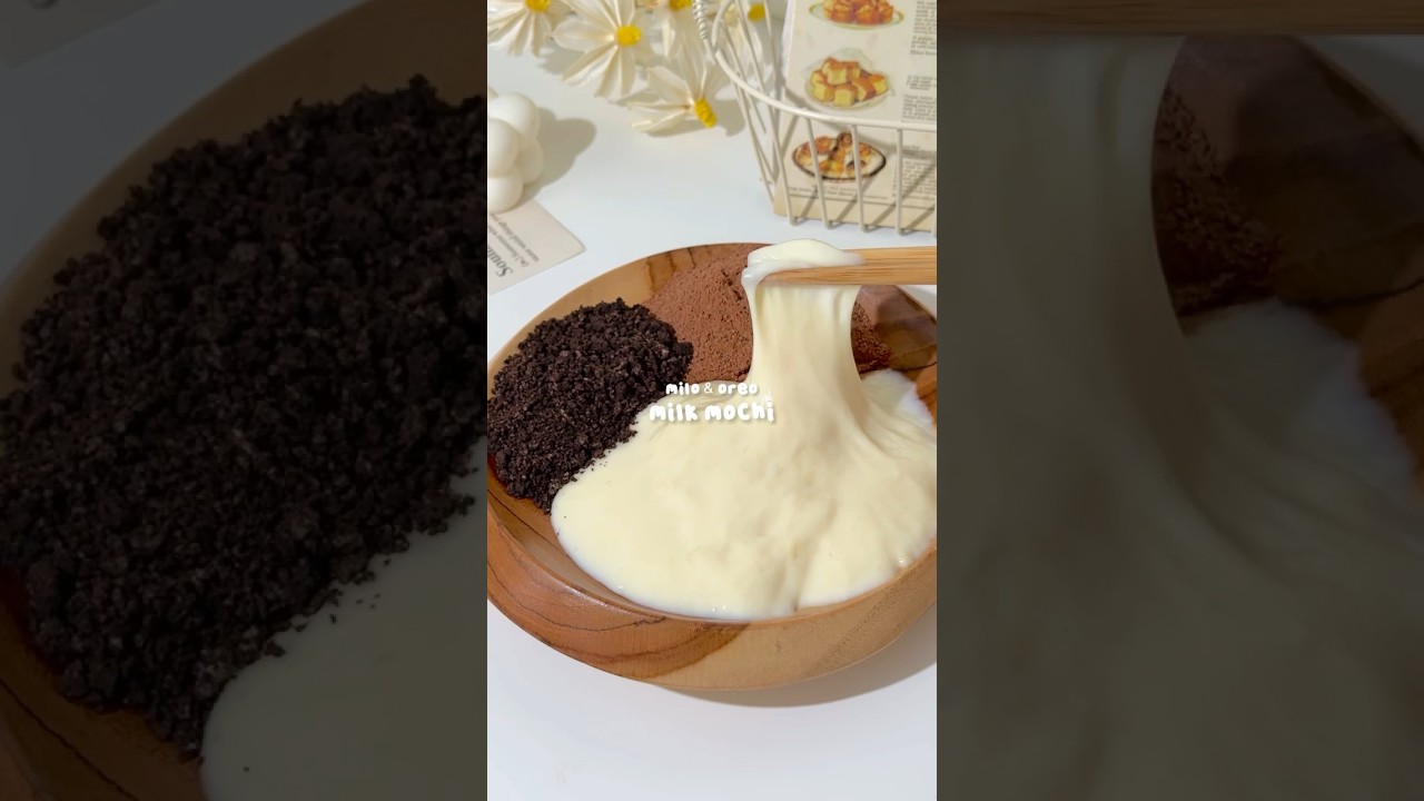 resep milk mochi 3 bahan aja! #shorts