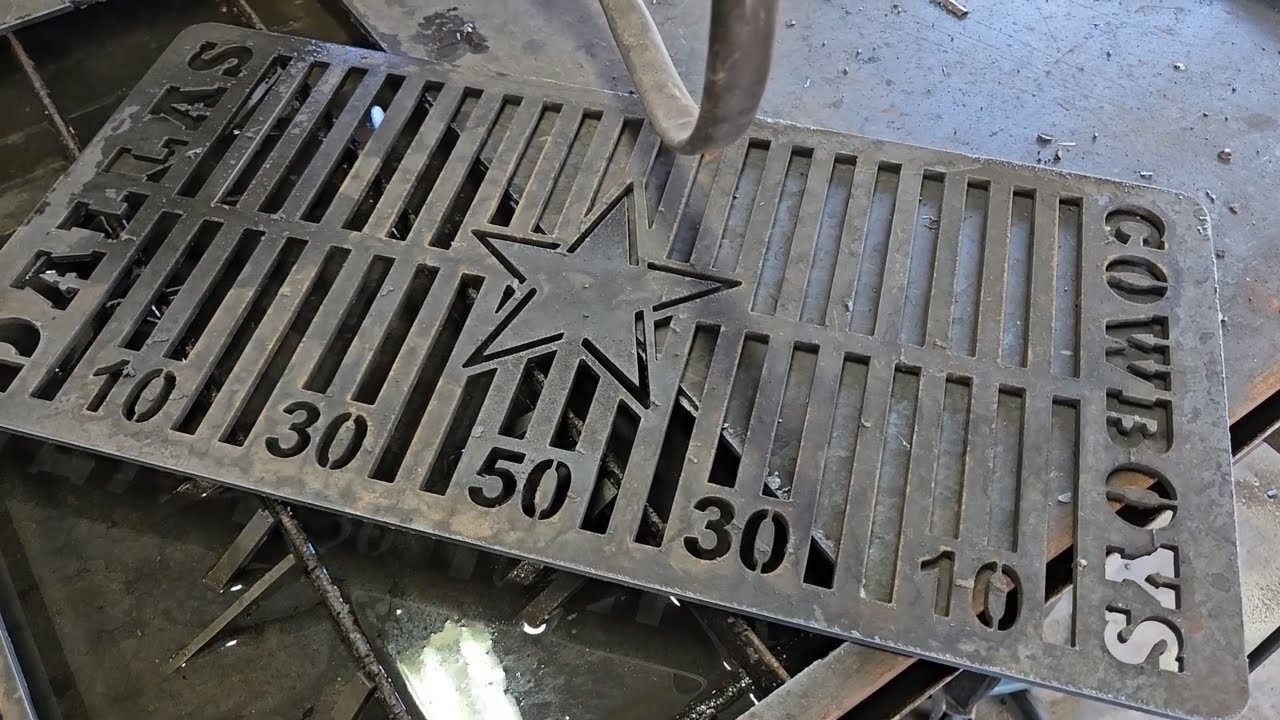 I Used My Primeweld Cut60 And Langmuir Crossfire To Cut A Dallas Cowboys Football Field Bbq Grate.