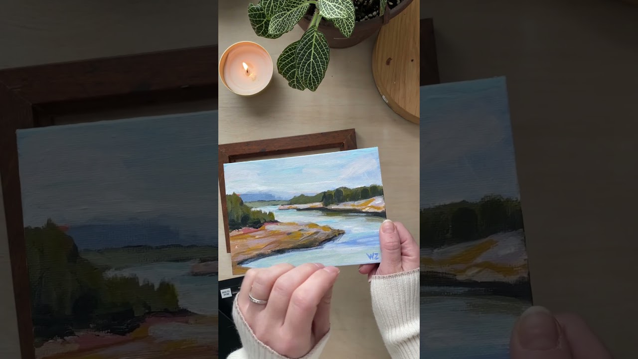 Самый простой способ оформить картину в раму на тонкой доске или холсте