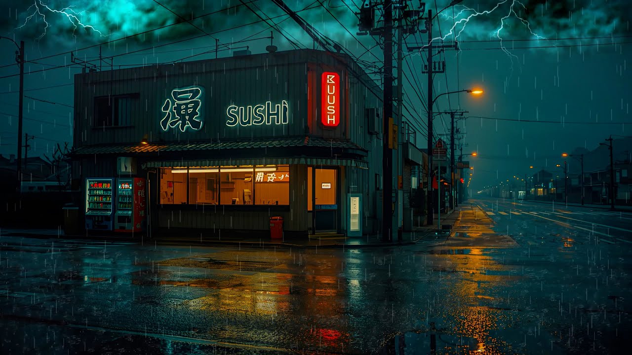 Back to the 90’s Café 🌙 Rainy Chillhop Mix for Quiet Nights & Focus
