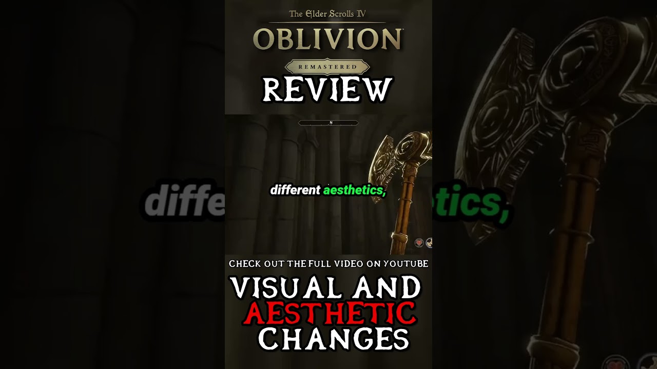 Oblivion Remastered Review: Visual And Aesthetic Changes #gaming #oblivion #oblivionremastered