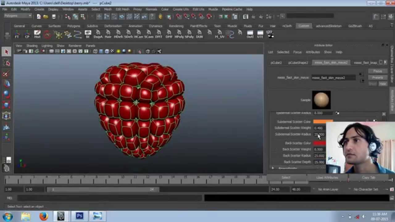Maya Modeling/Rendering Raspberry/Blackberry