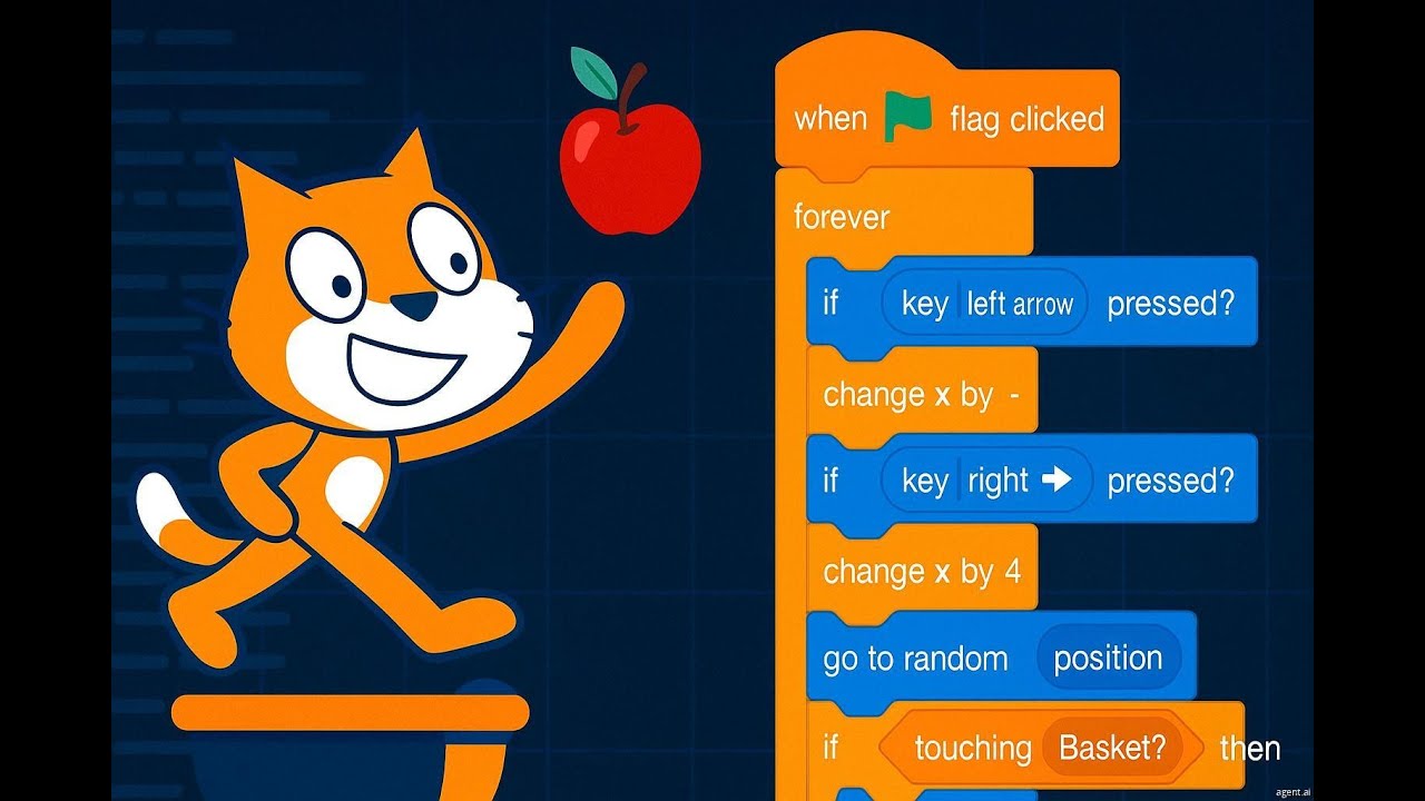 How To Make An Apple Catching game In Scratch?