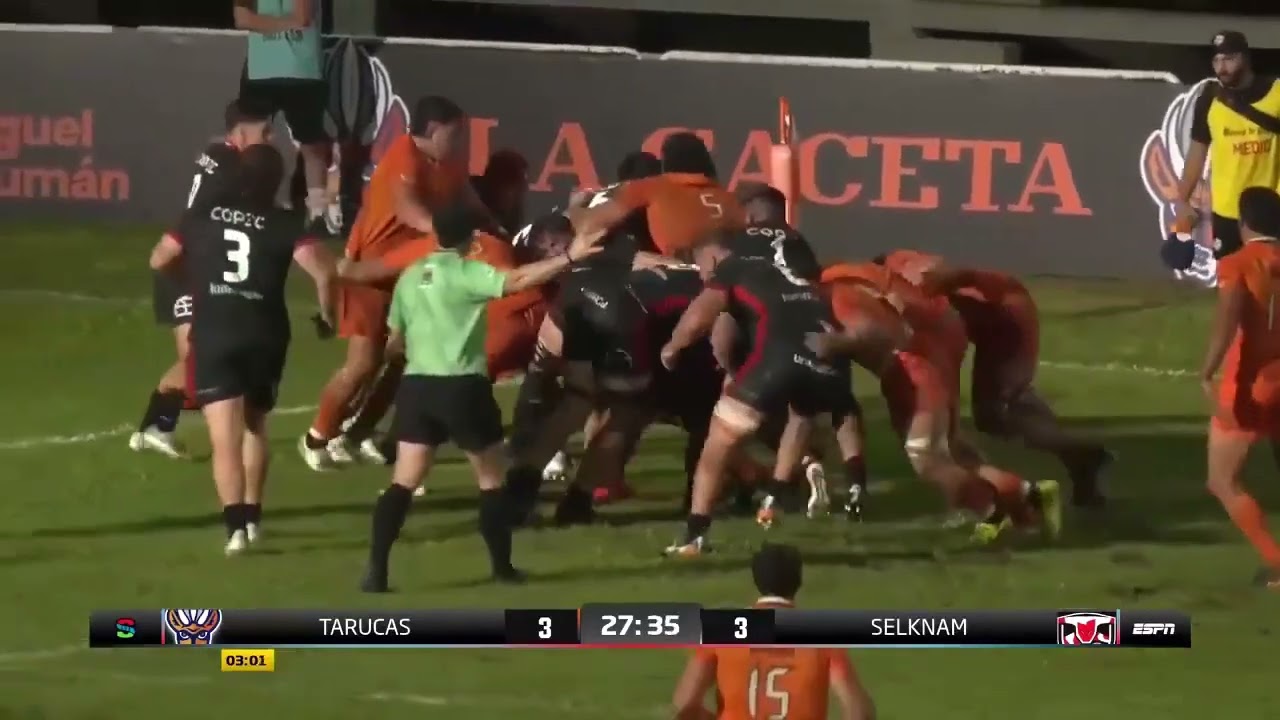 Try de Ignacio Marquieguez, victoria de Tarucas vs Selknam