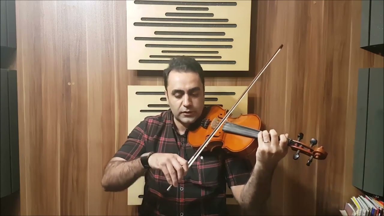 آموزش ویلن گلچین آهنگ ها قایقرانان رود ولگا ایمان ملکی