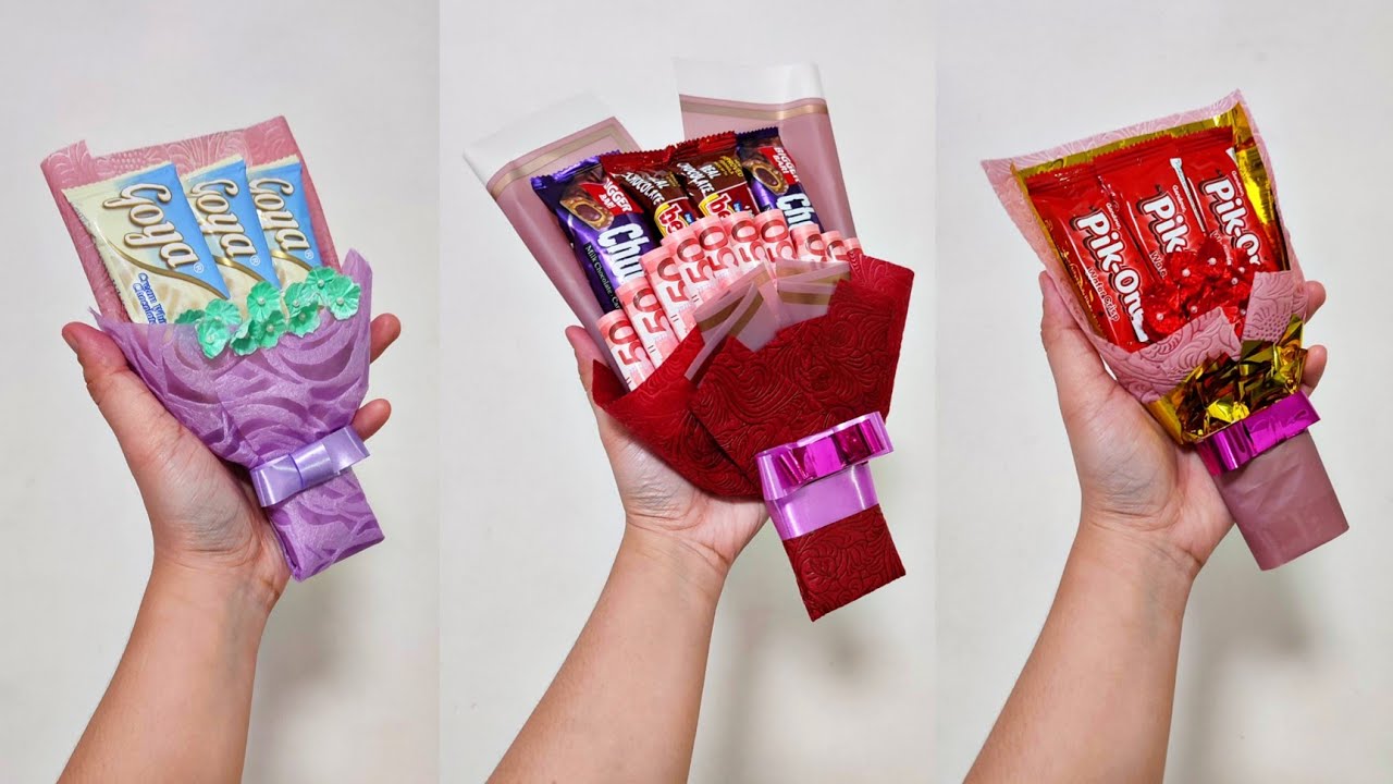 DIY MINI CHOCOLATE BOUQUET