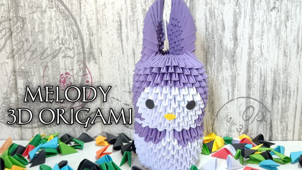 MELODY BUNNY 3D ORIGAMI PART 1 TUTORIAL || STEP BY STEP EASY ORIGAMI TUTORIAL