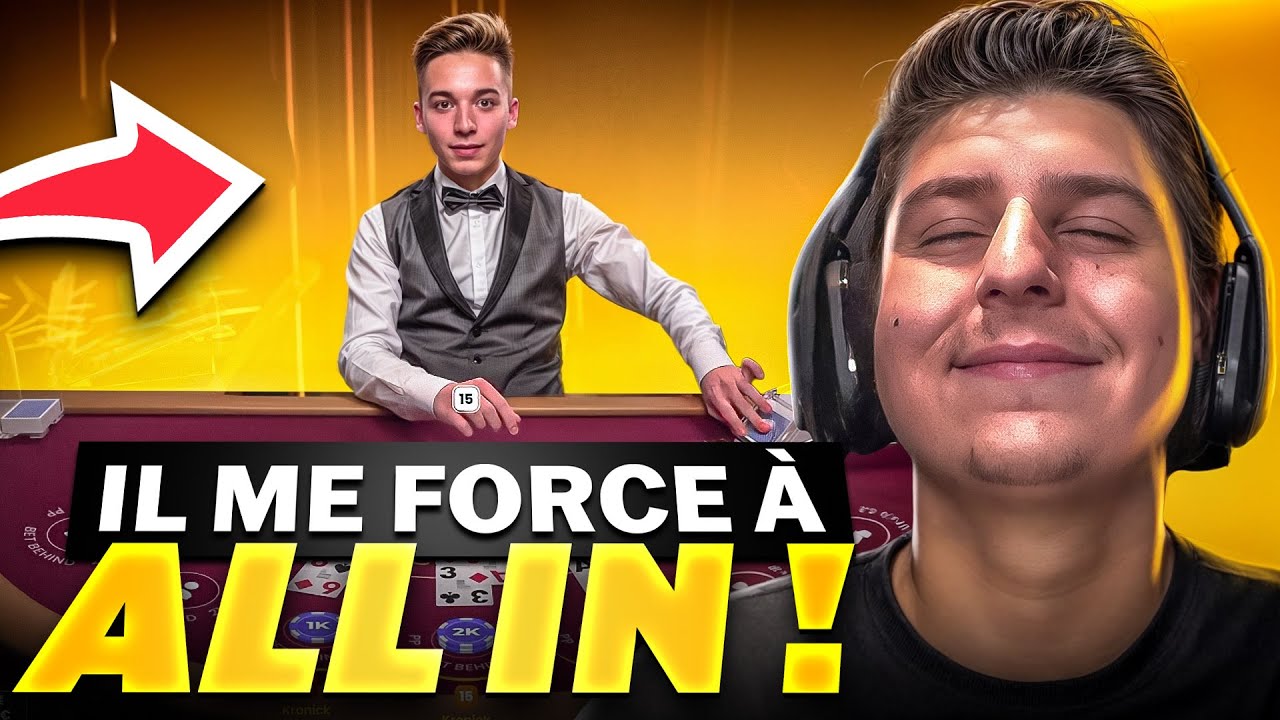 CE CROUPIER ME FORCE A ALL IN SUR UNE FULL TABLE DANS CETTE SESSION BLACKJACK !