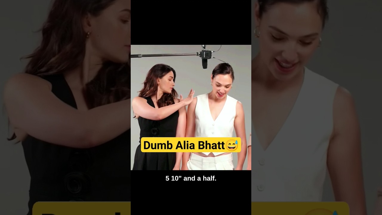 Alia Bhatt compares height with Gal Gadot with her heels on.