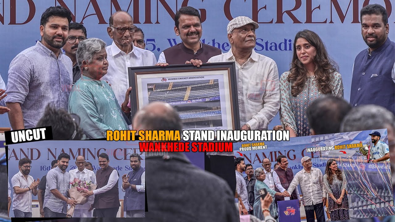 UNEDITED - Rohit Sharma Stand Inauguration | Wankhede Stadium | Sharad Pawar, Devendra Fadnavis More