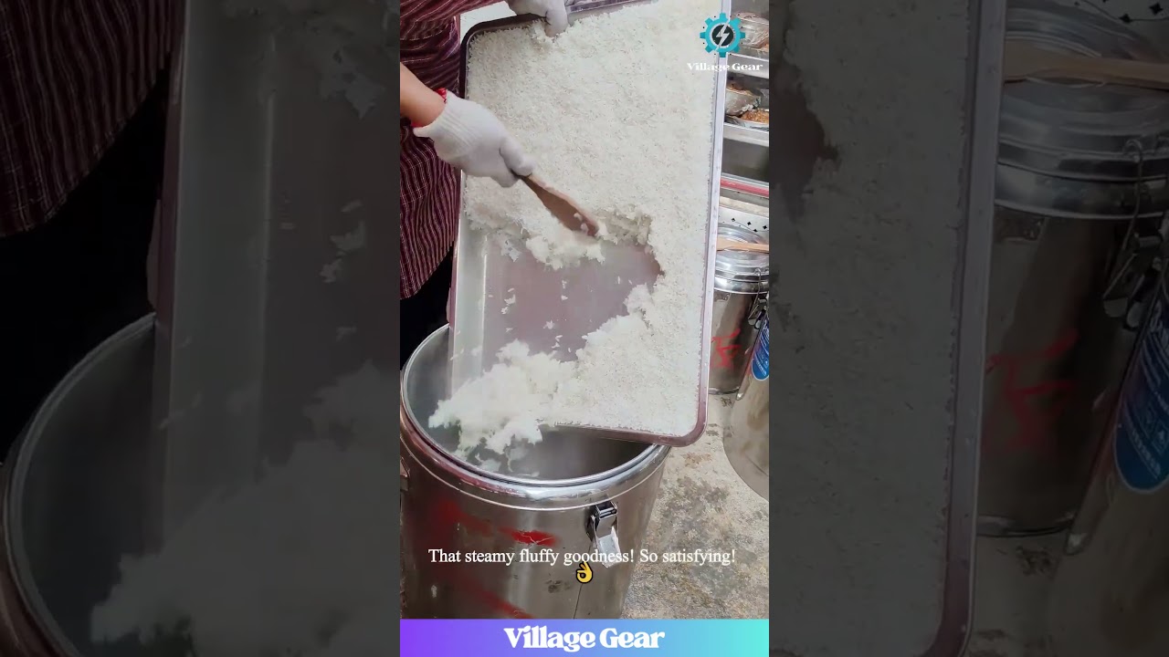 Satisfying Rice Avalanche! Perfect Steamy Rice Dump ASMR! Food Coma Incoming! 😂 #rice #satisfying
