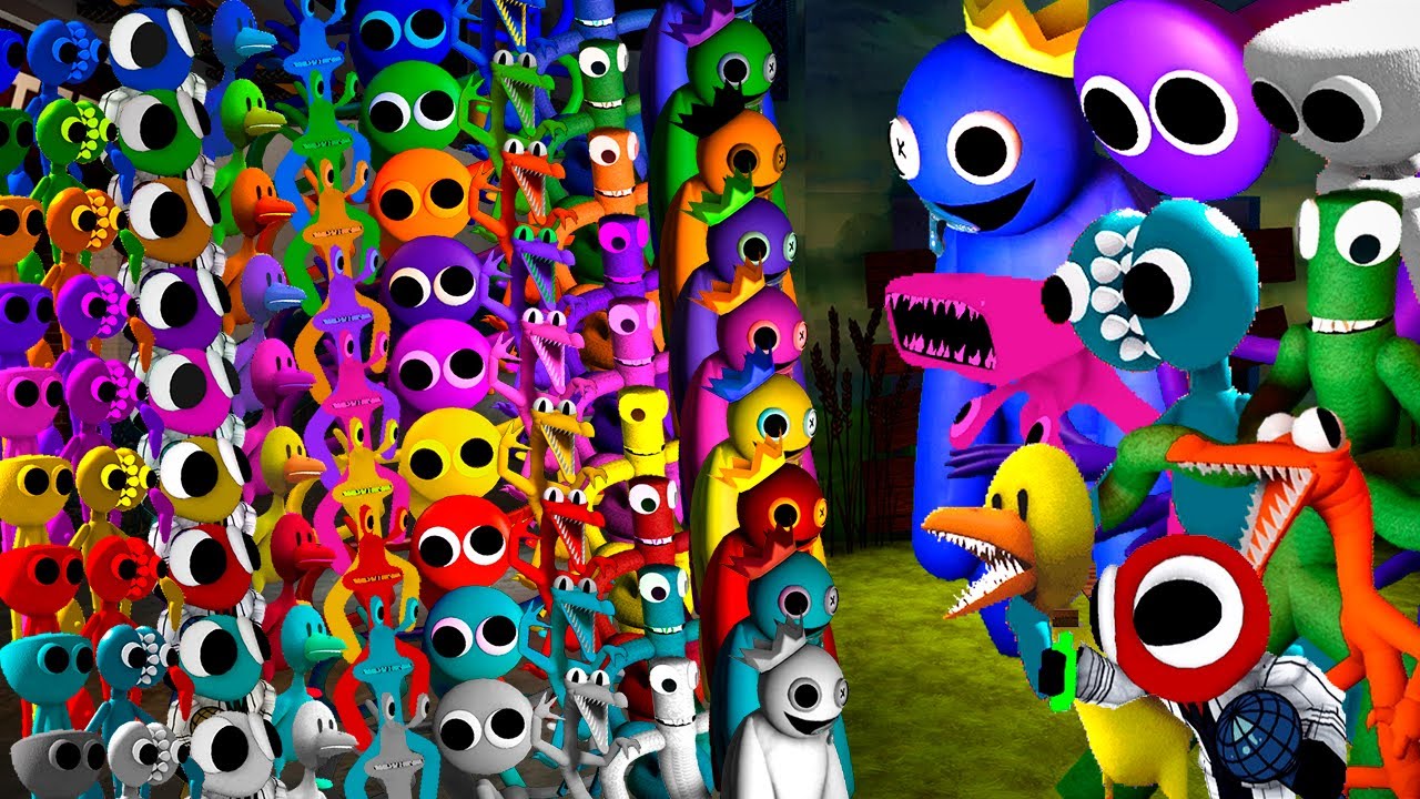 FNF Swaps Colors Rainbow Friends All Phases VS Different Rainbow Friends | Friday Night Funkin Mod