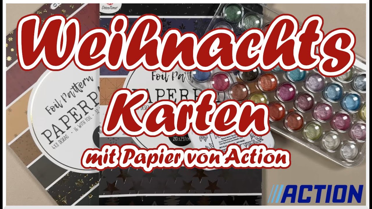 Einfache Weihnachtskarten 🎄🌟 || Mit Papier von Action