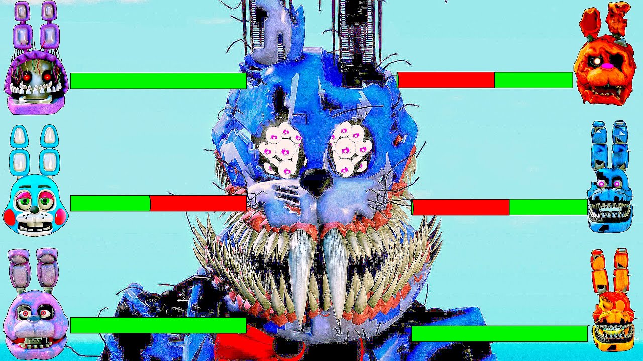 QUAL ANIMATRONICS BONNIE É MAIS FORTE? GTA 5 HEALTHBARS BONNIE ANIMATRONICS