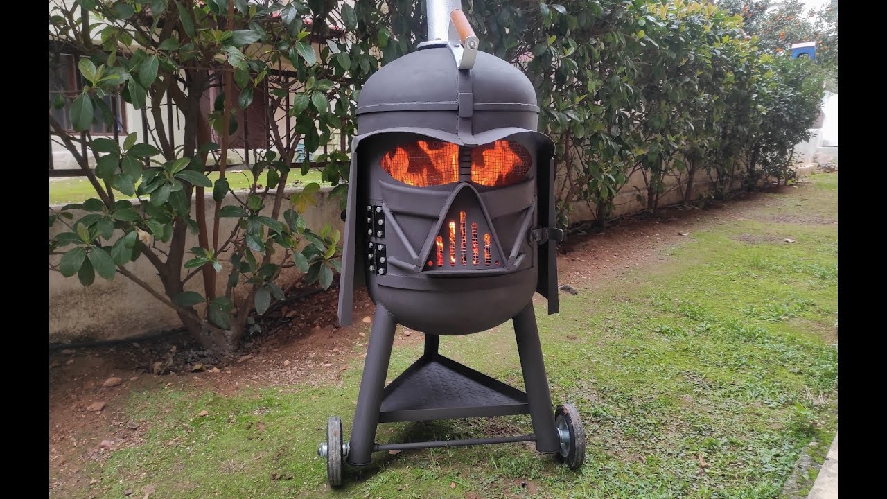 THE DARTH BBQ GRILL IN ACTION!!! (FIRST TRIAL RUN)